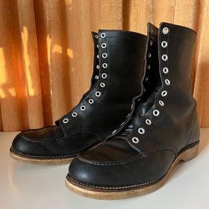 Vintage 1950s Leather Moc Toe Boots